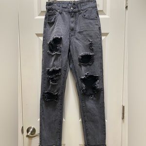 Nasty Gal Black Mom Jeans